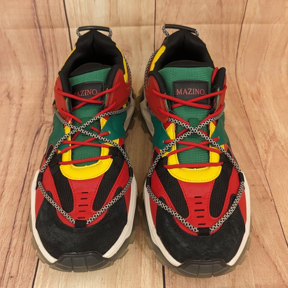 MAZINO Men's Strata Multicolor Sz 10.5 Streetwear Sneakers Colorblock - Picture 3 of 10